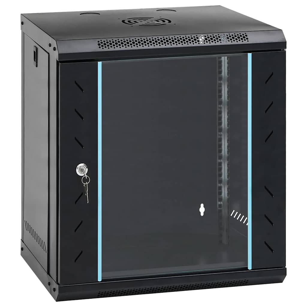 Armoire réseau avec rangement Noir 53 x 45 x 60 cm Acier