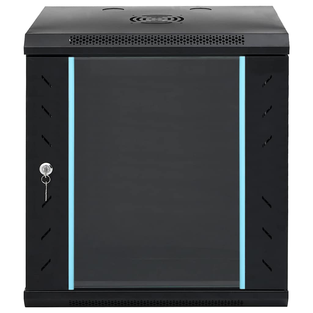 Armoire réseau avec rangement Noir 53 x 45 x 60 cm Acier