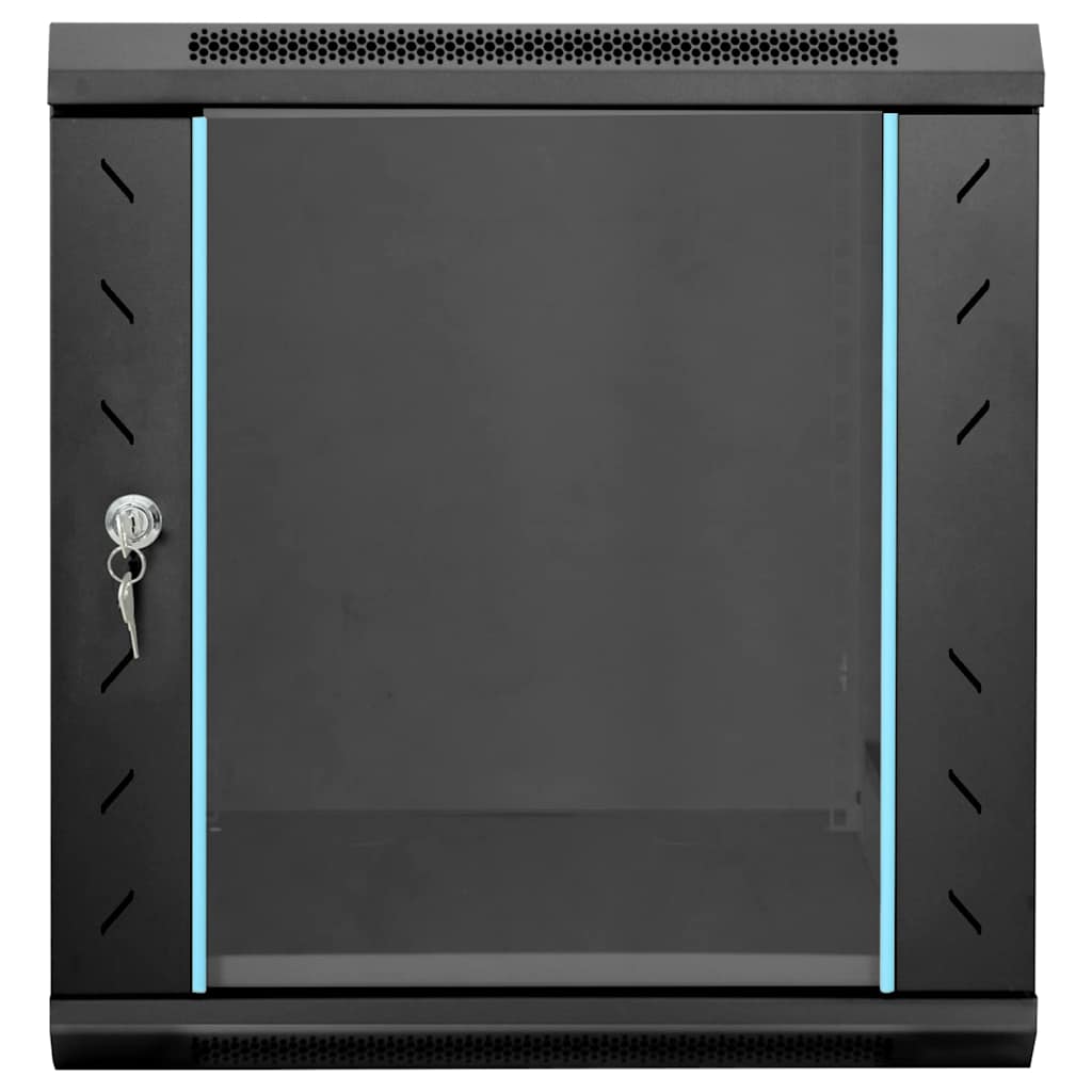 Armoire réseau avec rangement noir 53 x 60 x 60 cm acier