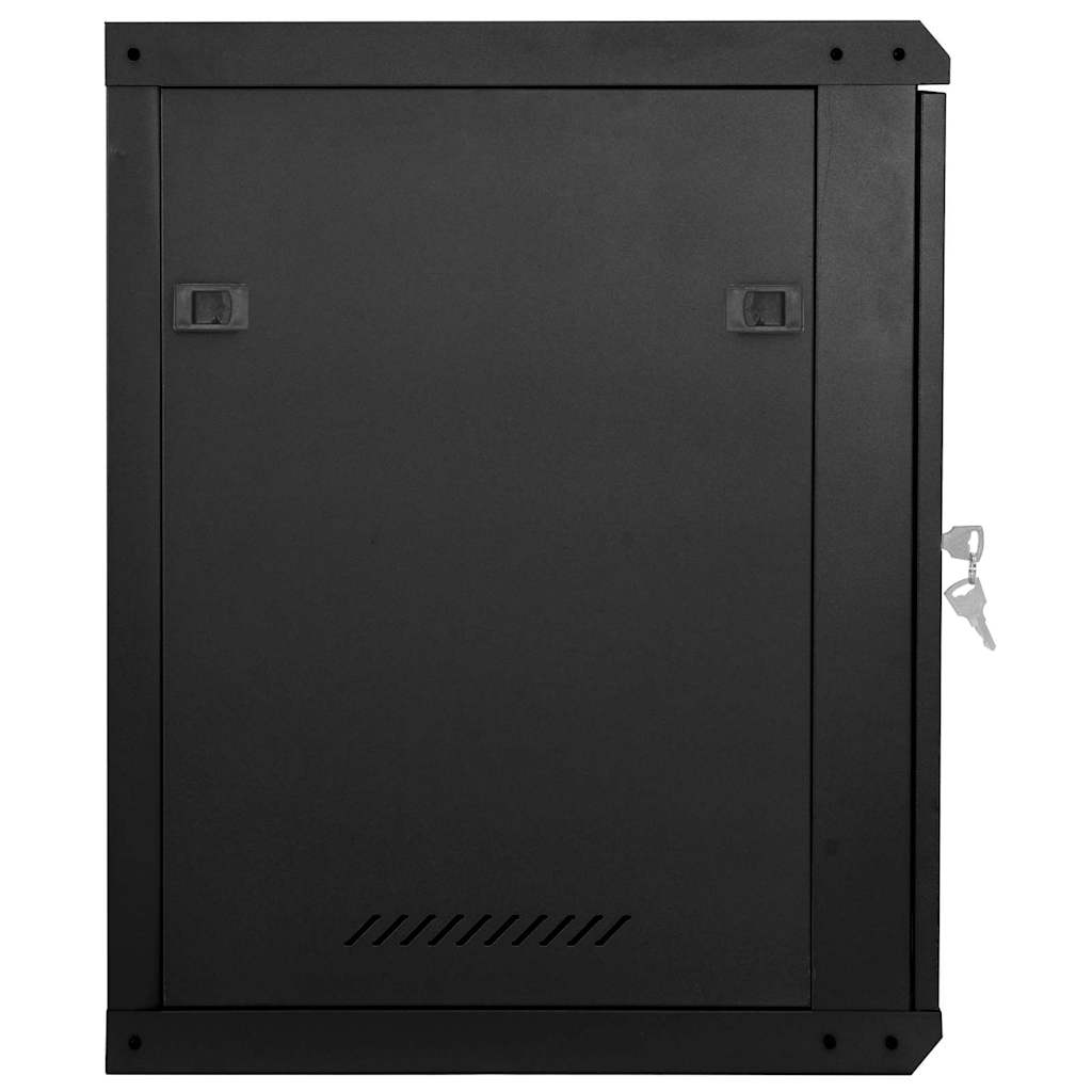 Armoire réseau avec rangement noir 53 x 60 x 60 cm acier