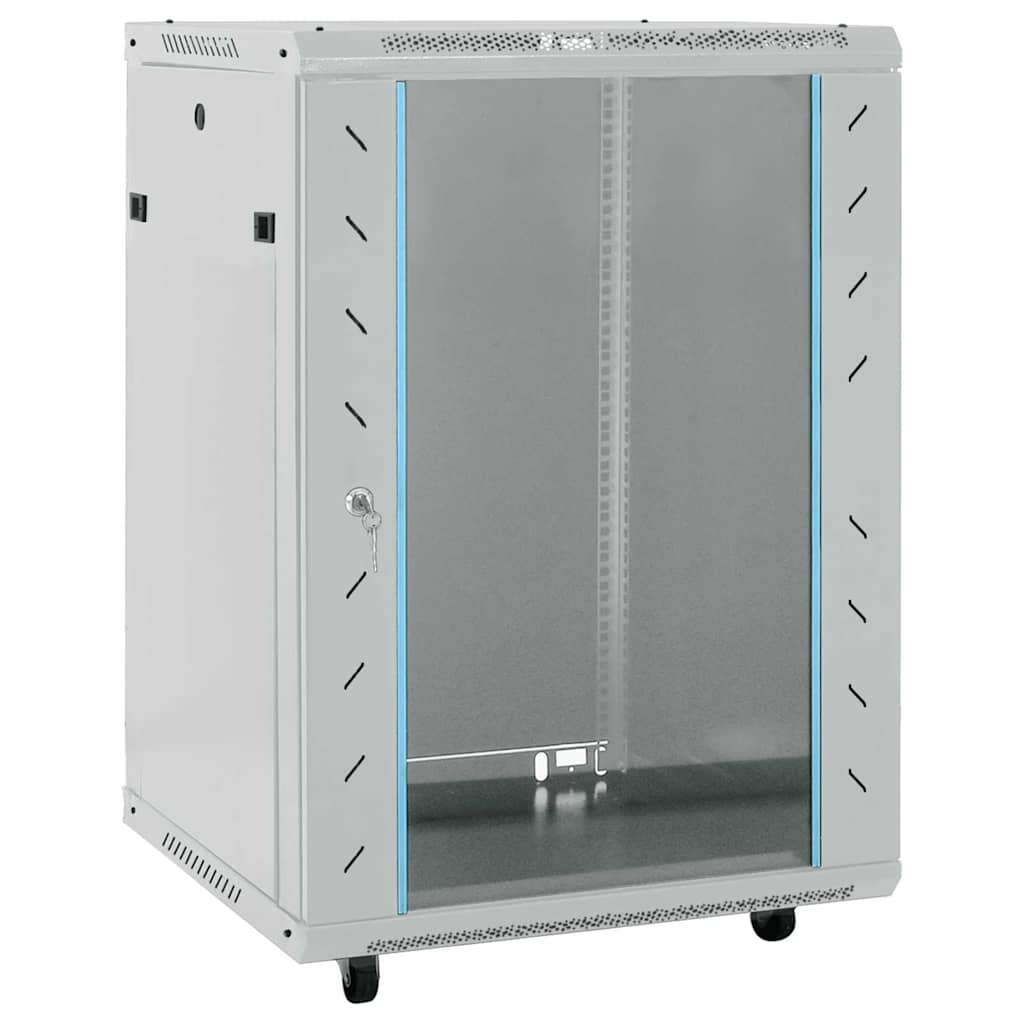 Armoire réseau avec rangement Gris 60 x 60 x 80 cm Acier