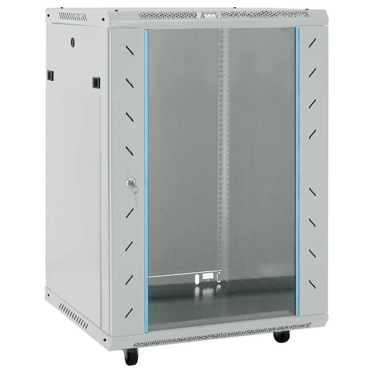 Netzwerkschrank mit Speicher Grau 60 x 60 x 80 cm Stahl