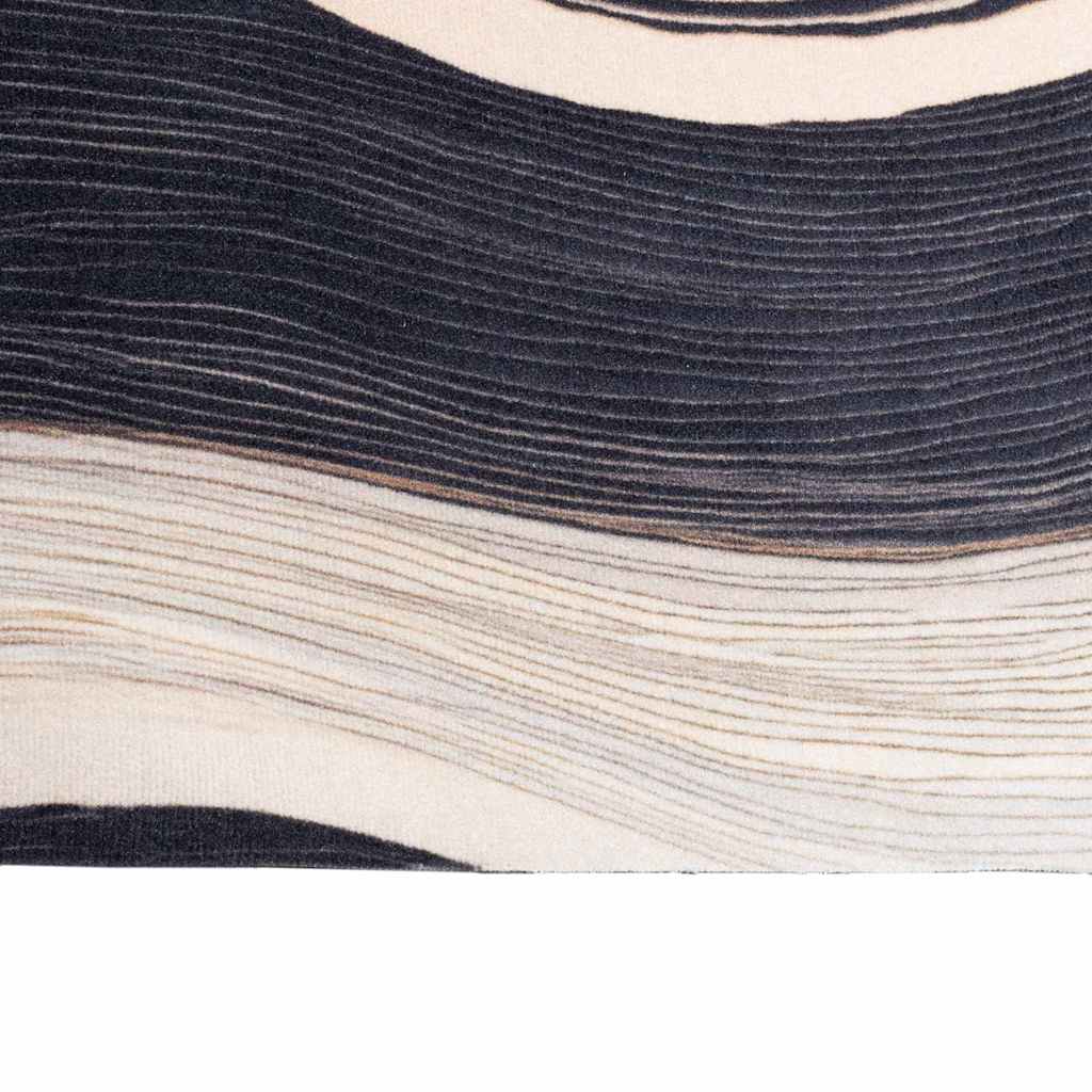 Küchen Teppich Schwarz 150 x 45 cm Samt
