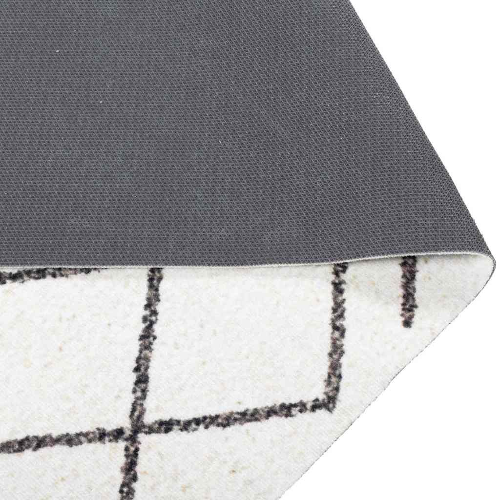 Küchen Teppich Weiß 300 x 60 cm Samt