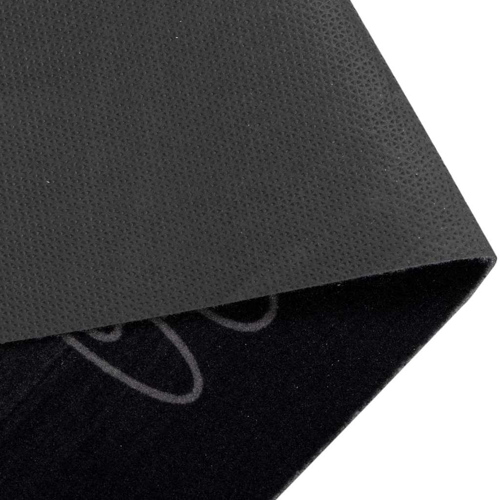 Küchen Teppich Schwarz 150 x 45 cm Samt