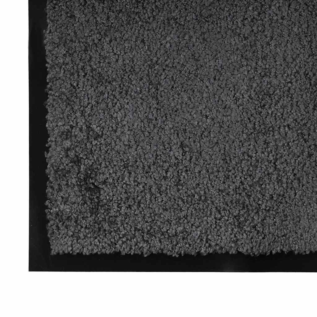Fußmatte Anthrazit 60 x 40 x 1,2 cm Teddystoff
