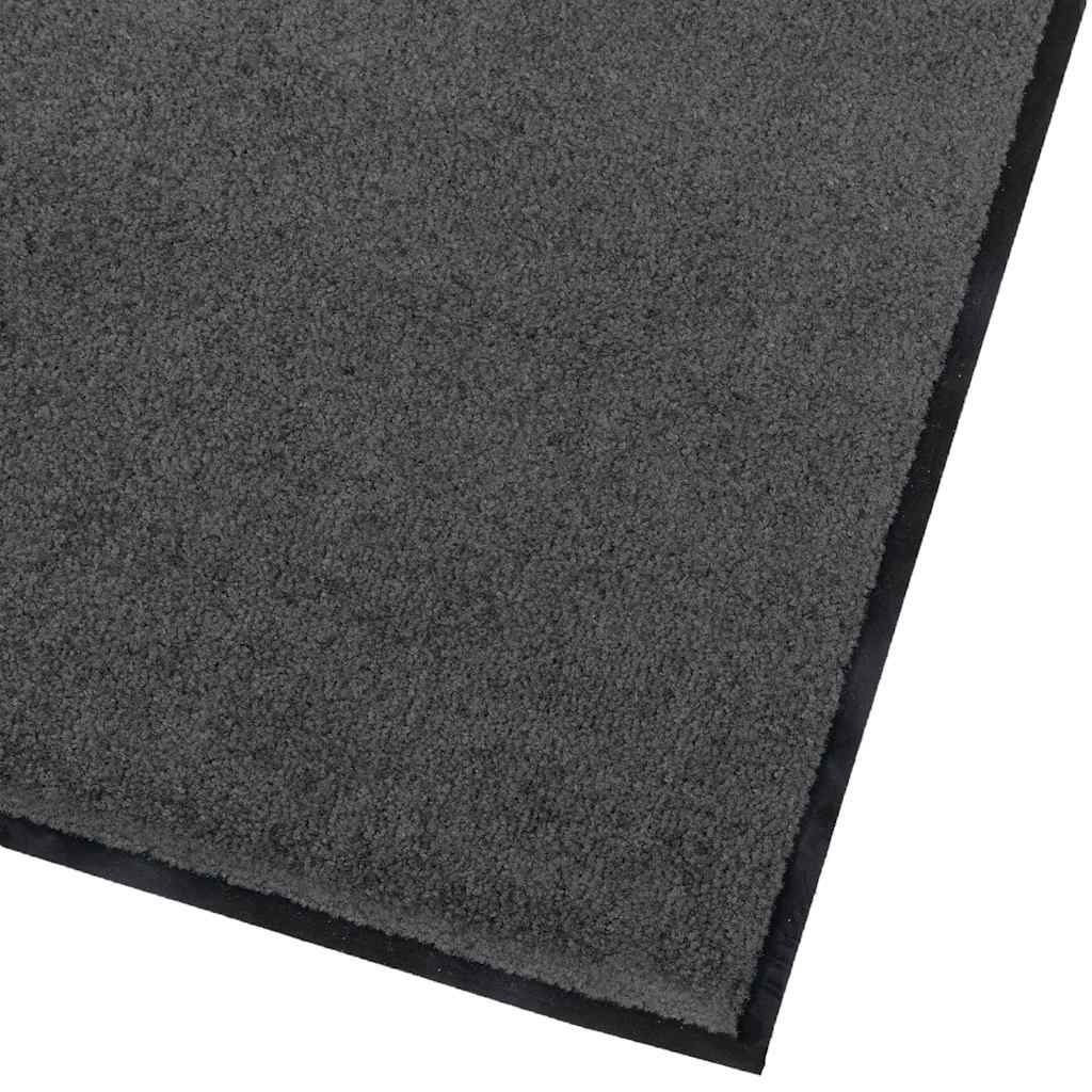 Fußmatte Anthrazit 80 x 60 x 1,2 cm Teddystoff