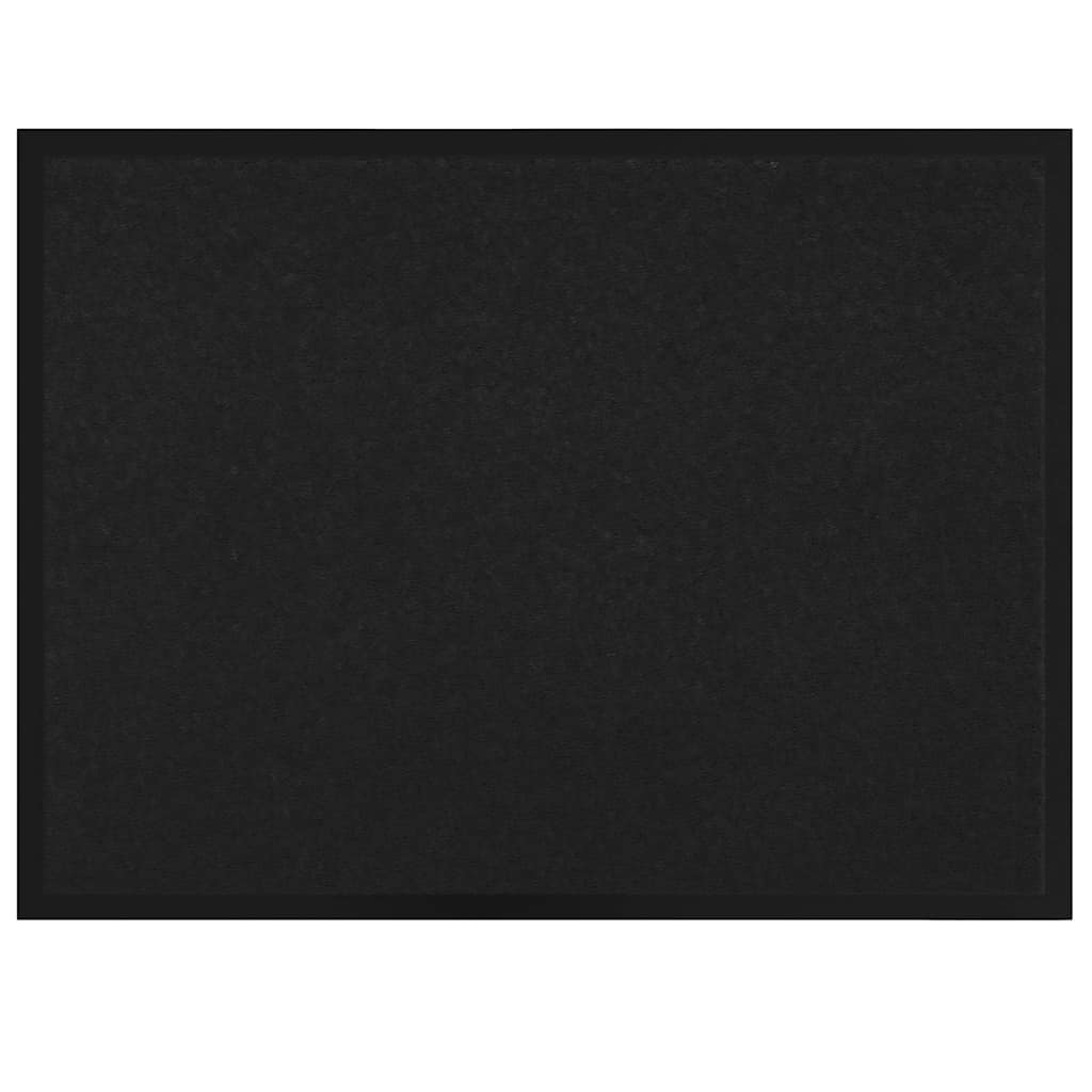 Fußmatte Schwarz 80 x 60 x 1,2 cm Teddystoff