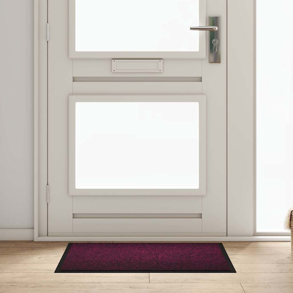 Paillasson Bordeaux 80 x 60 x 1,2 cm en tissu peluche