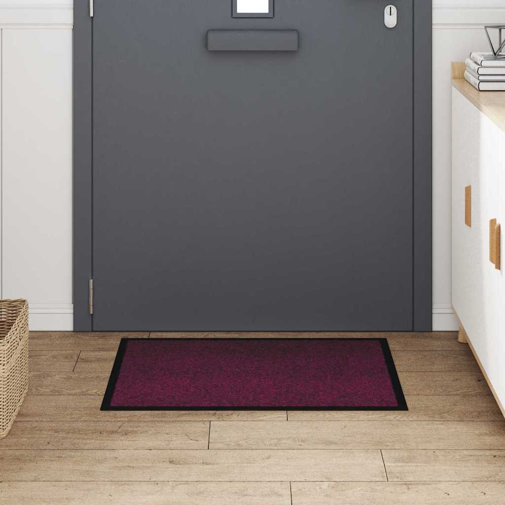 Paillasson Bordeaux 80 x 60 x 1,2 cm en tissu peluche