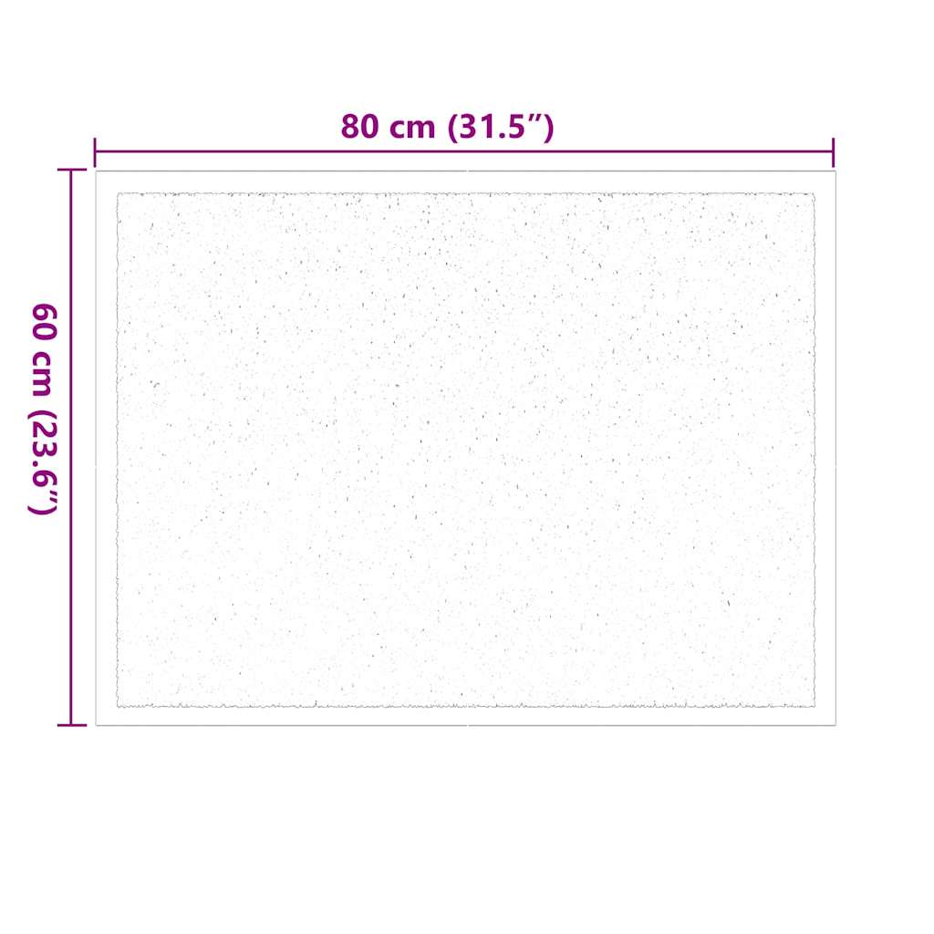 Paillasson Bordeaux 80 x 60 x 1,2 cm en tissu peluche