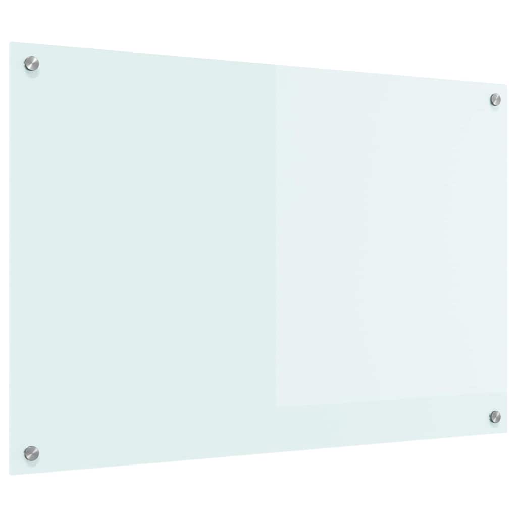 Küchenrückwand Weiß 90 x 60 cm Gehärtetes Glas