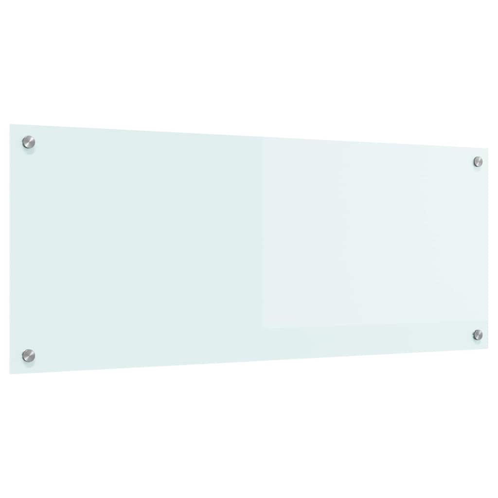 Küchenrückwand Weiß 100 x 40 cm Gehärtetes Glas