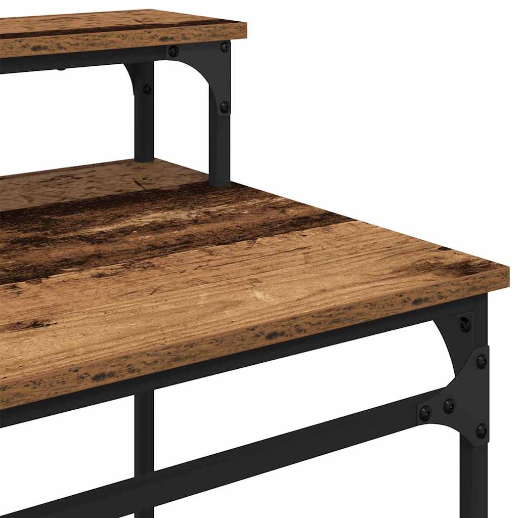 Bureau en bois recyclé 100 x 50 x 90 cm panneau de bois