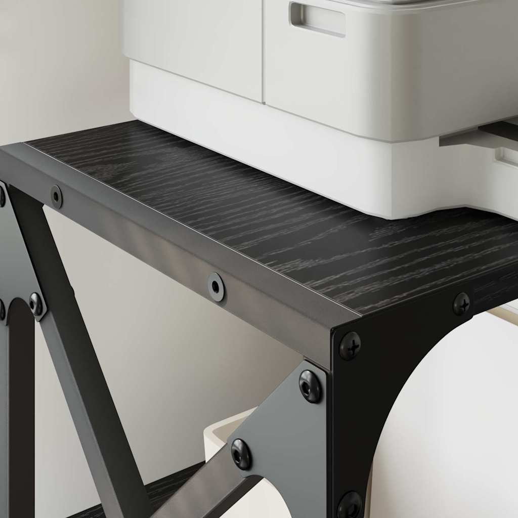Printer Stand Black Oak-Look 44 x 26 x 31.5 cm