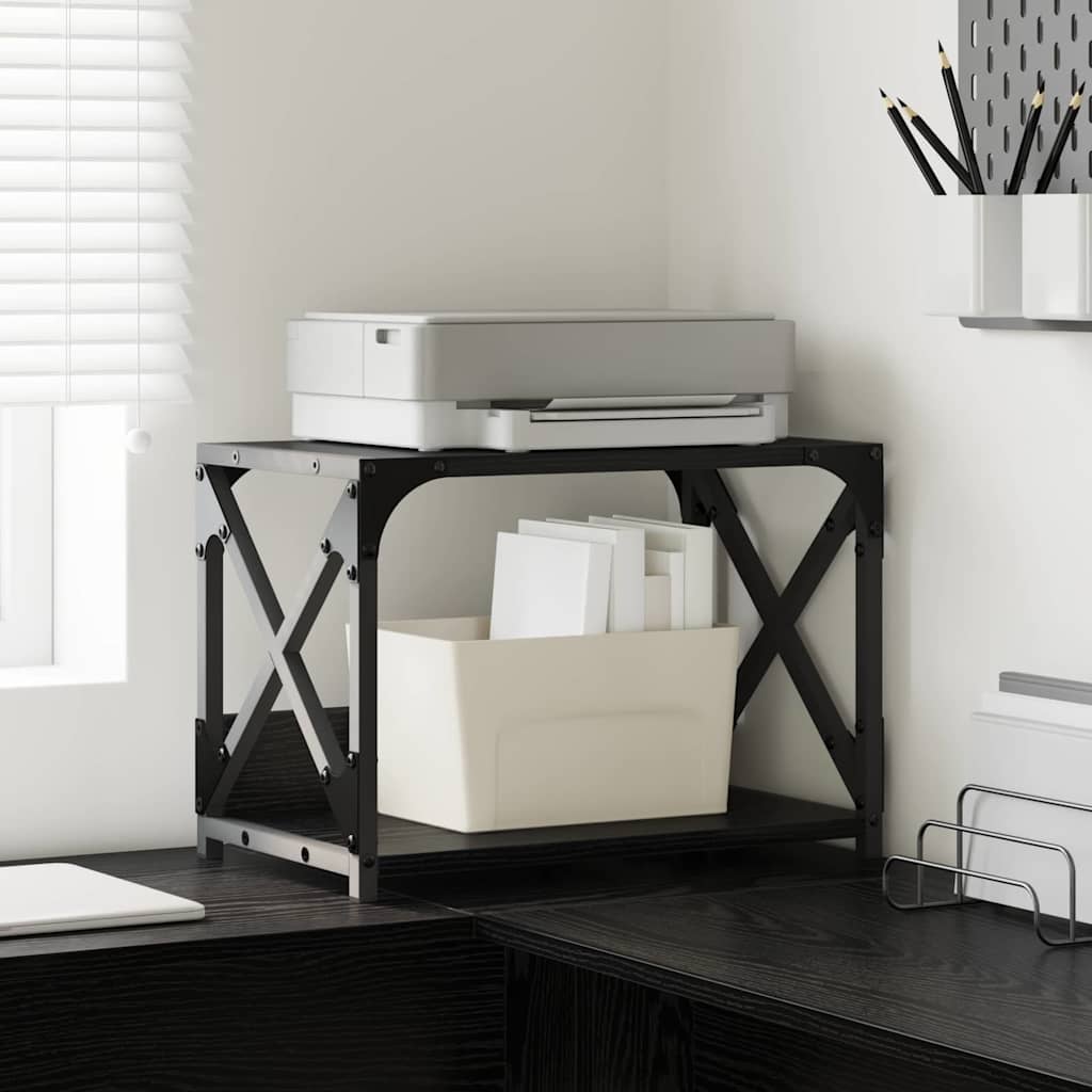 Printer Stand Black Oak-Look 44 x 26 x 31.5 cm