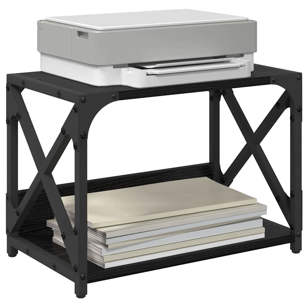 Printer Stand Black Oak-Look 44 x 26 x 31.5 cm