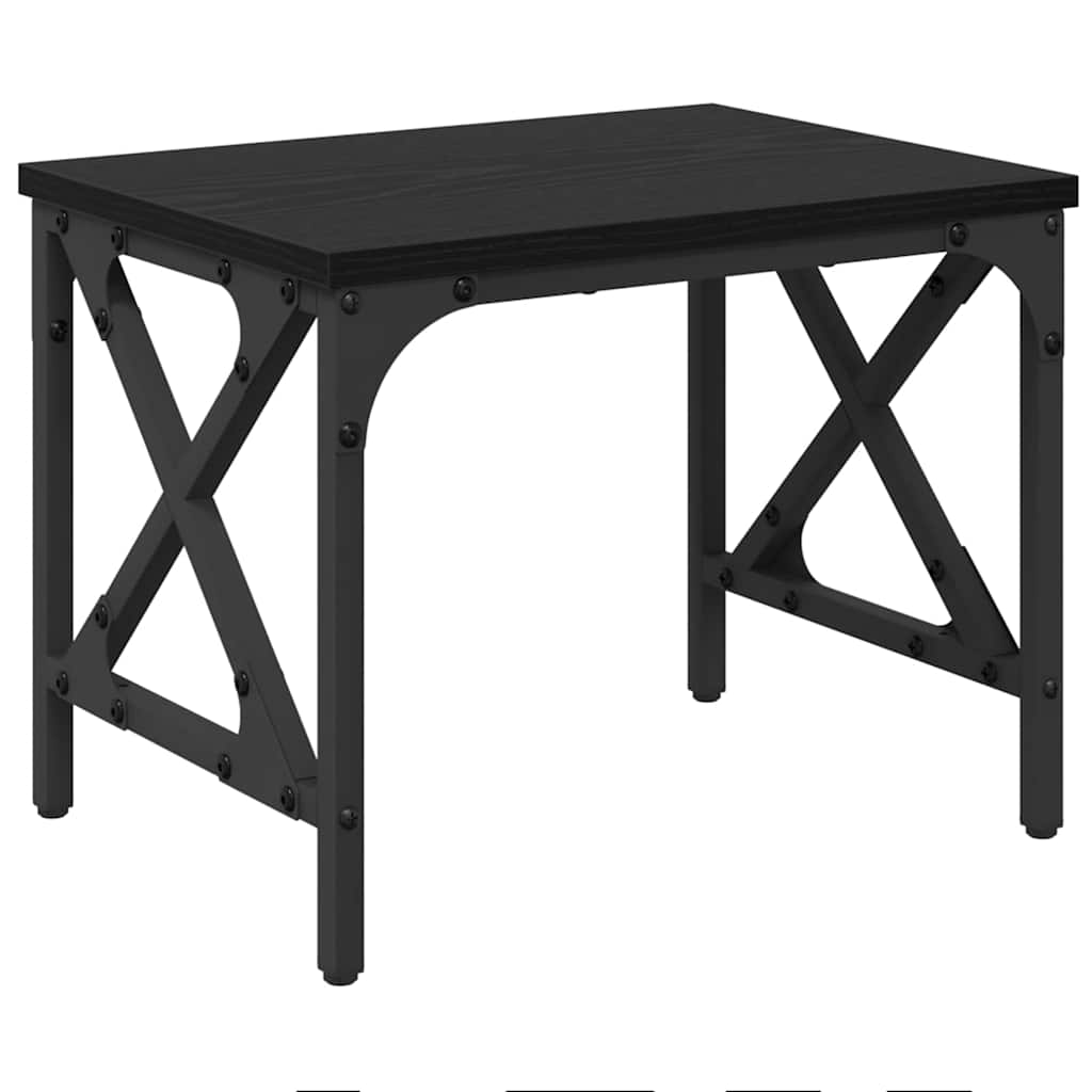 Druckerständer Verstellbar Schwarz Eichen-Optik 40 x 30 x 31 cm