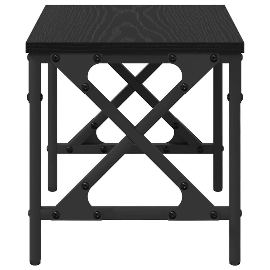 Druckerständer Verstellbar Schwarz Eichen-Optik 40 x 30 x 31 cm
