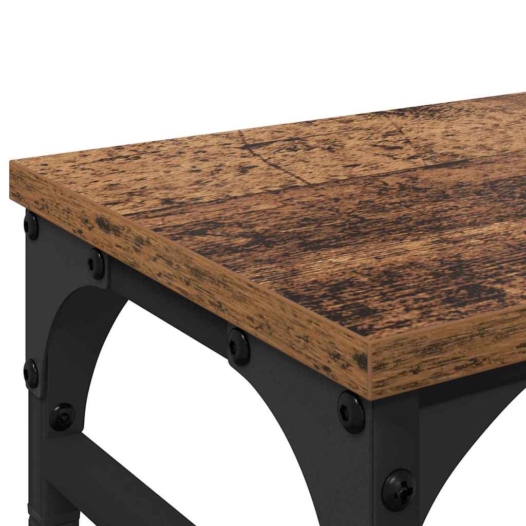 Support d'écran en bois recyclé 55 x 23 x 14 cm Panneau de particules