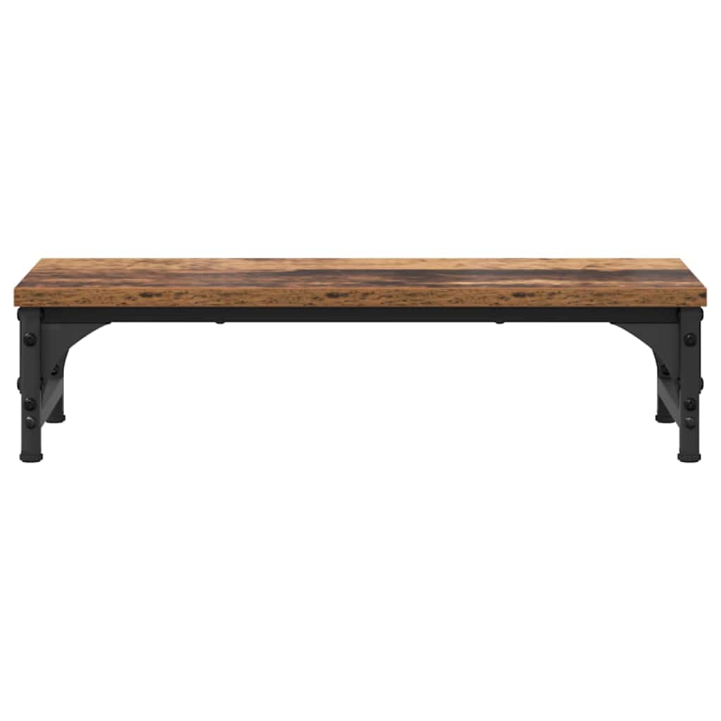 Support d'écran en bois recyclé 55 x 23 x 14 cm Panneau de particules