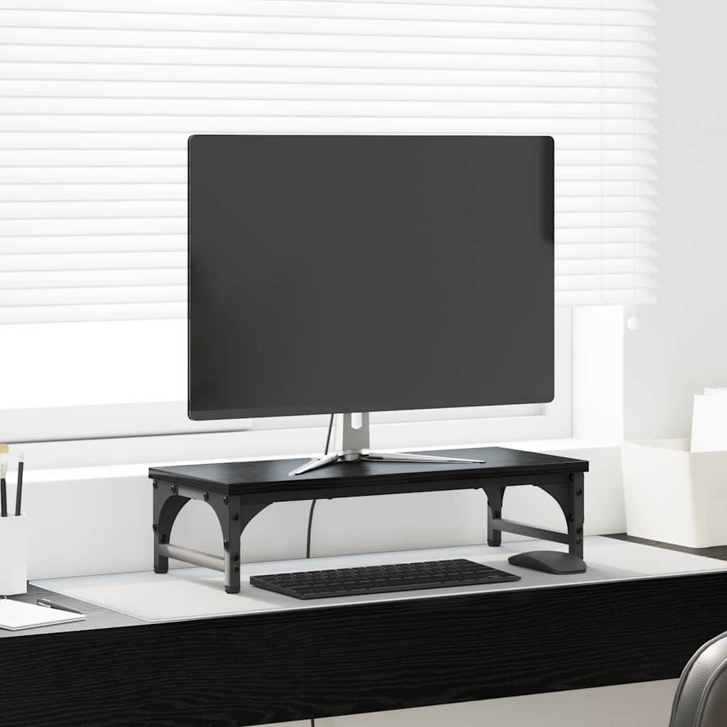 Monitor Stand Black Oak-Look 55 x 23 x 14 cm
