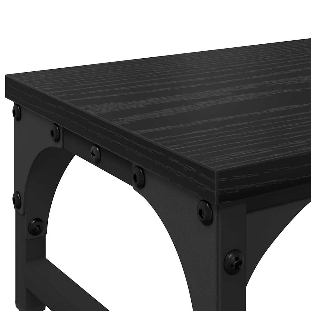 Support d'écran Noir Effet chêne 85 x 23 x 15,5 cm