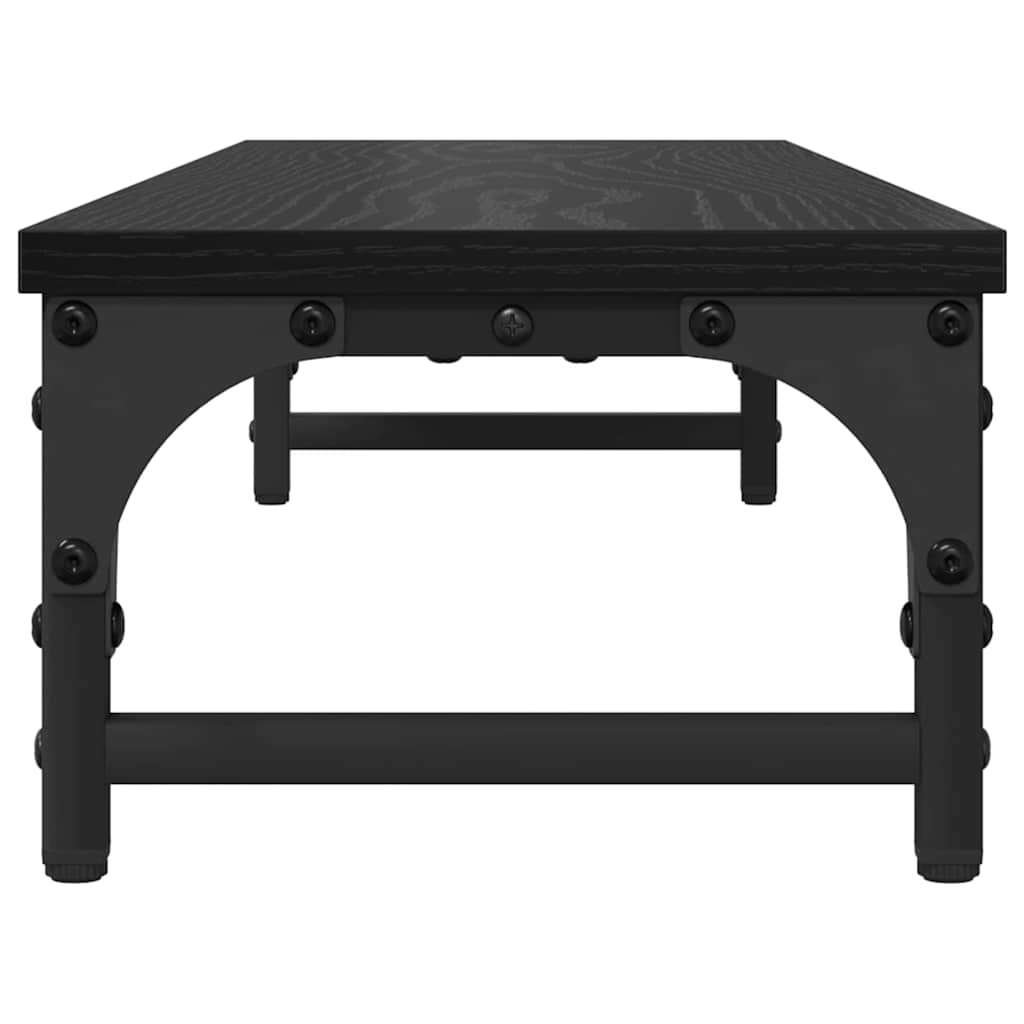 Support d'écran Noir Effet chêne 85 x 23 x 15,5 cm