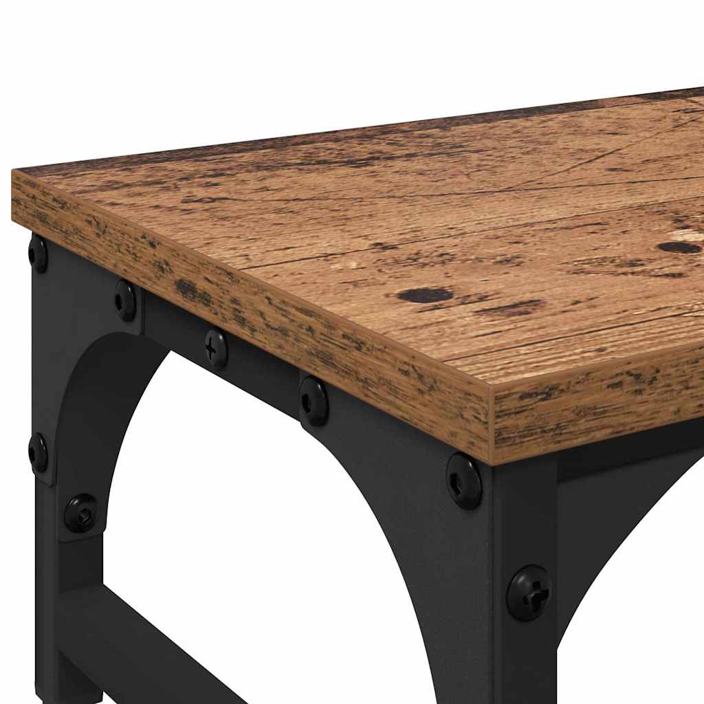 Support moniteur en bois ancien 105 x 23 x 15,5 cm en bois composite