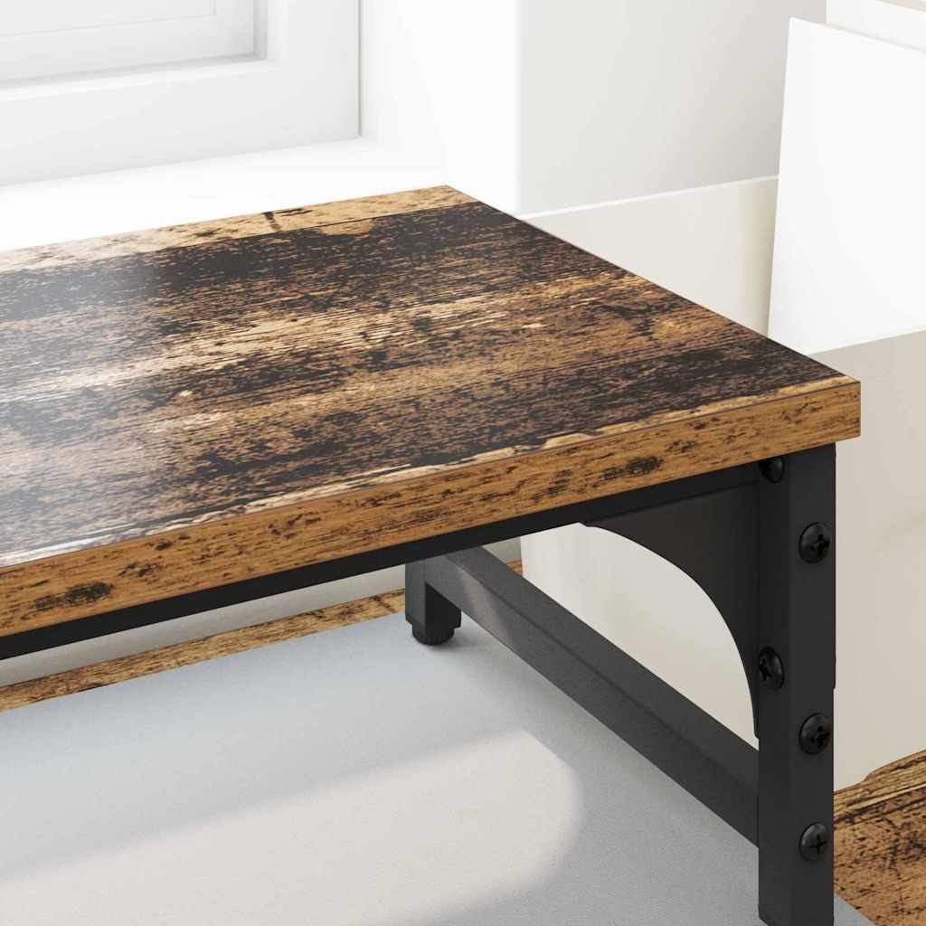 Support moniteur en bois ancien 105 x 23 x 15,5 cm en bois composite