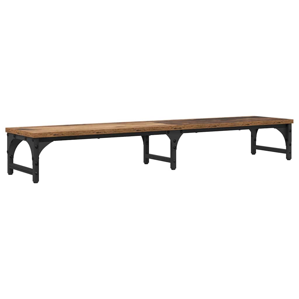 Support moniteur en bois ancien 105 x 23 x 15,5 cm en bois composite