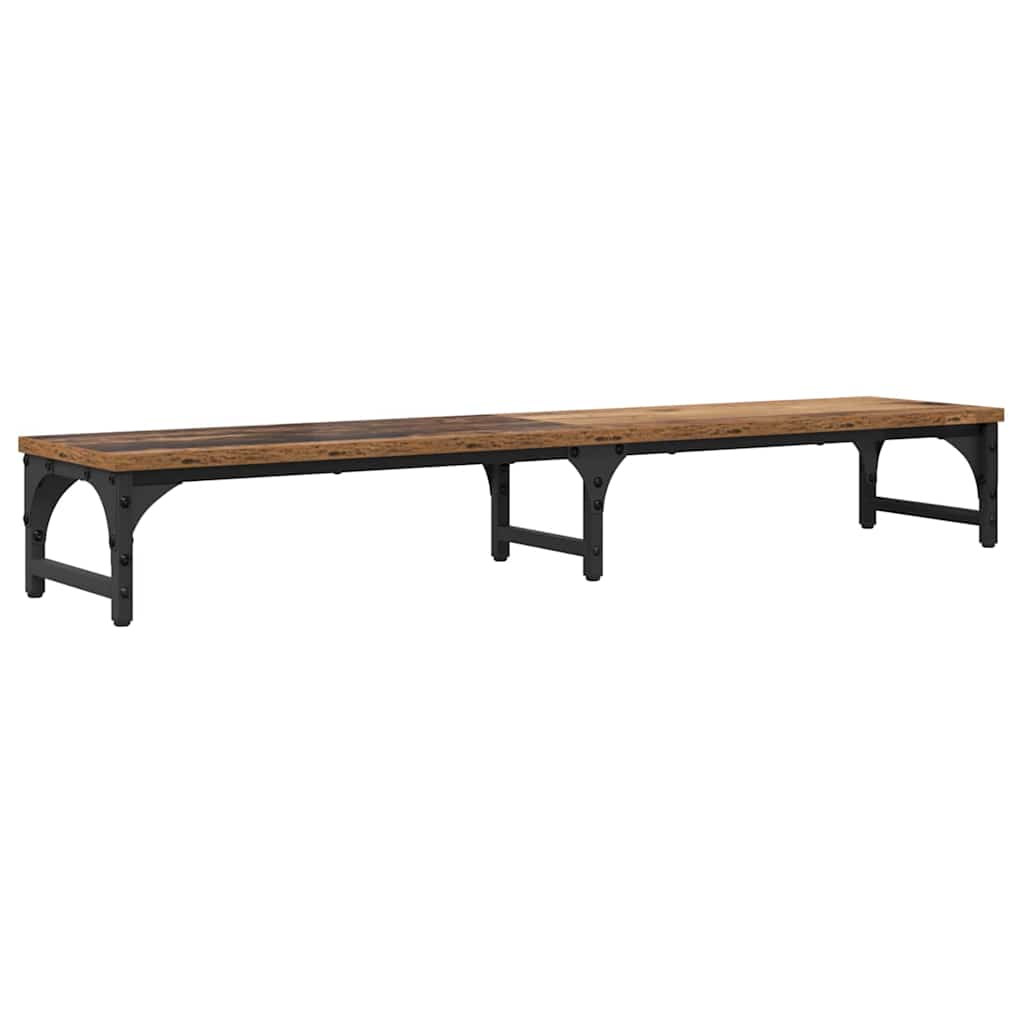 Support moniteur en bois ancien 105 x 23 x 15,5 cm en bois composite