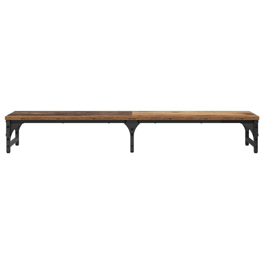 Support moniteur en bois ancien 105 x 23 x 15,5 cm en bois composite