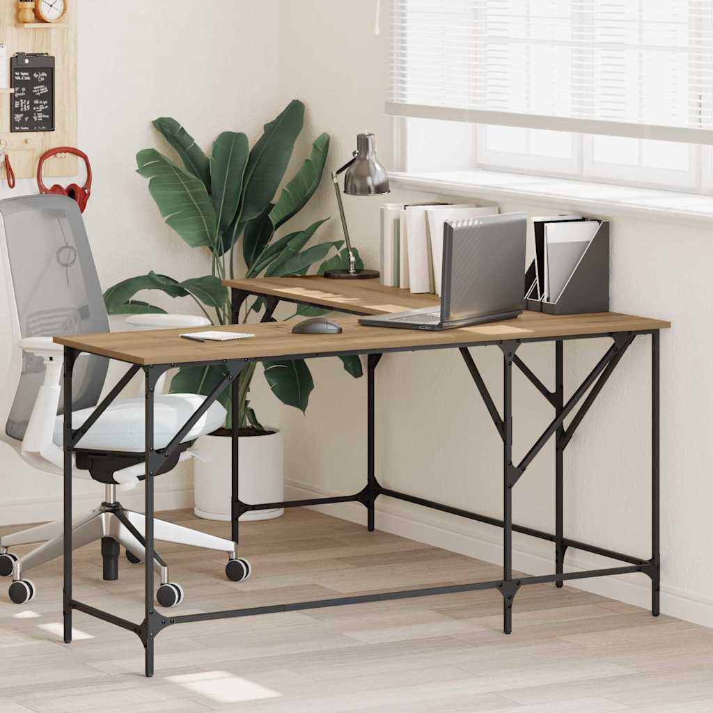 Desk Artisan Oak 149 x 149 x 75 cm Wood-based Material