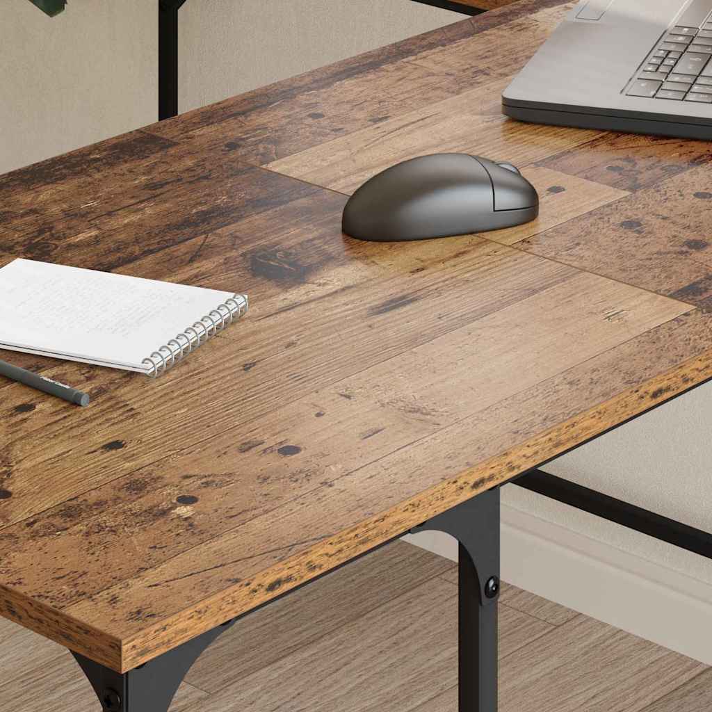 Bureau bois recyclé 139 x 139 x 75 cm Panneau de particules