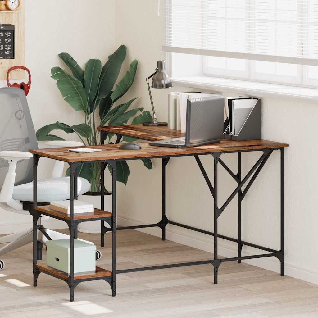 Bureau bois recyclé 139 x 139 x 75 cm Panneau de particules