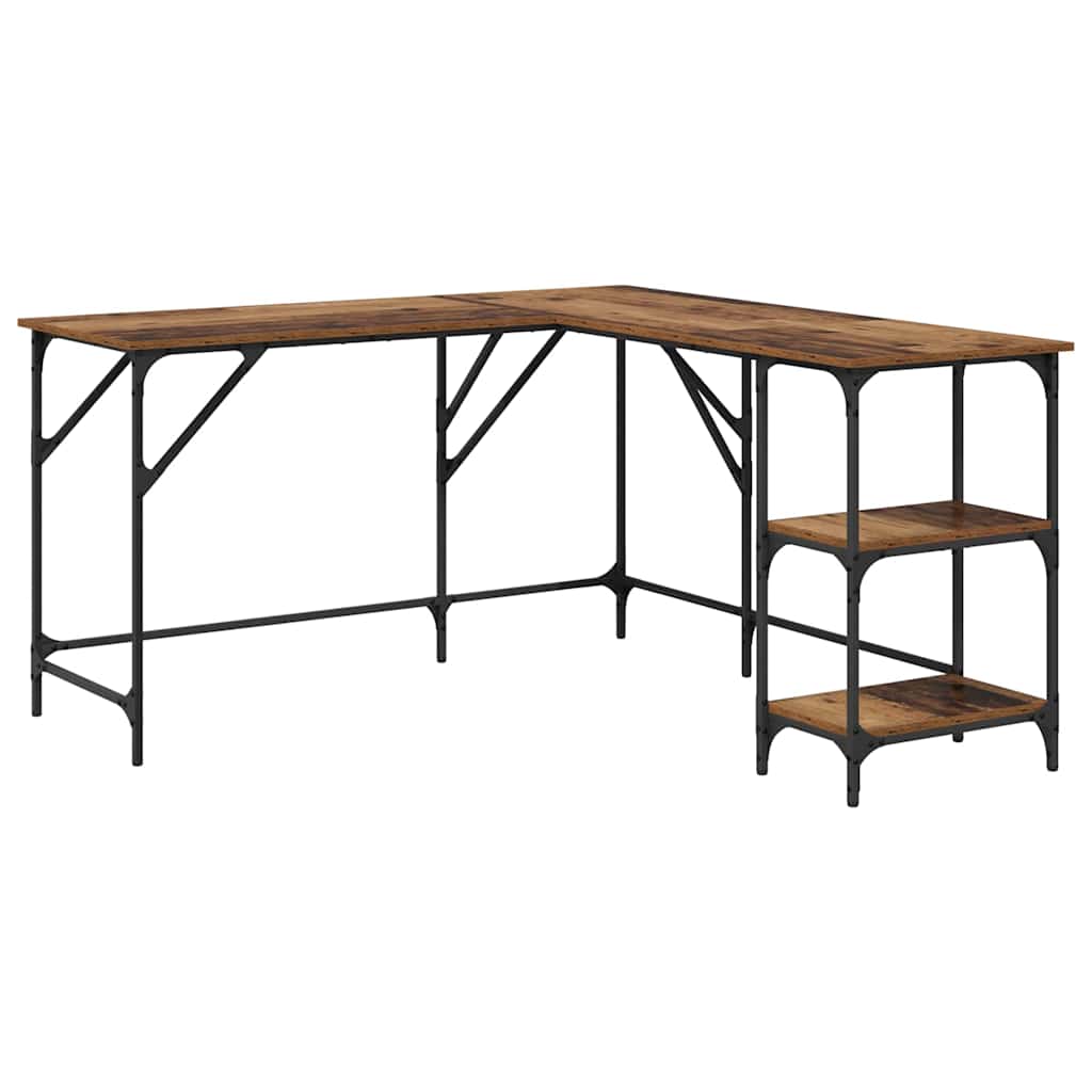 Bureau bois recyclé 139 x 139 x 75 cm Panneau de particules