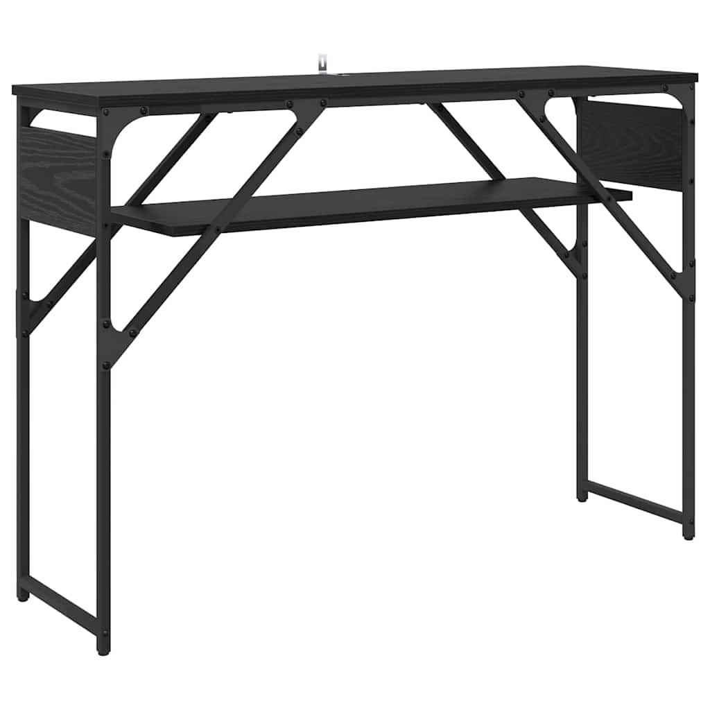 Konsolentisch Schwarz Eichen-Optik 105x30x75cm Holzwerkstoff