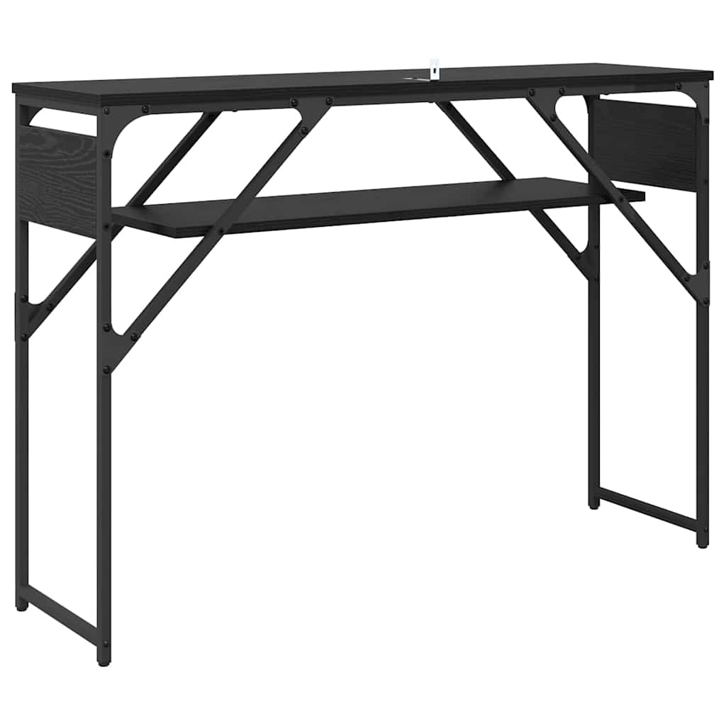 Konsolentisch Schwarz Eichen-Optik 105x30x75cm Holzwerkstoff