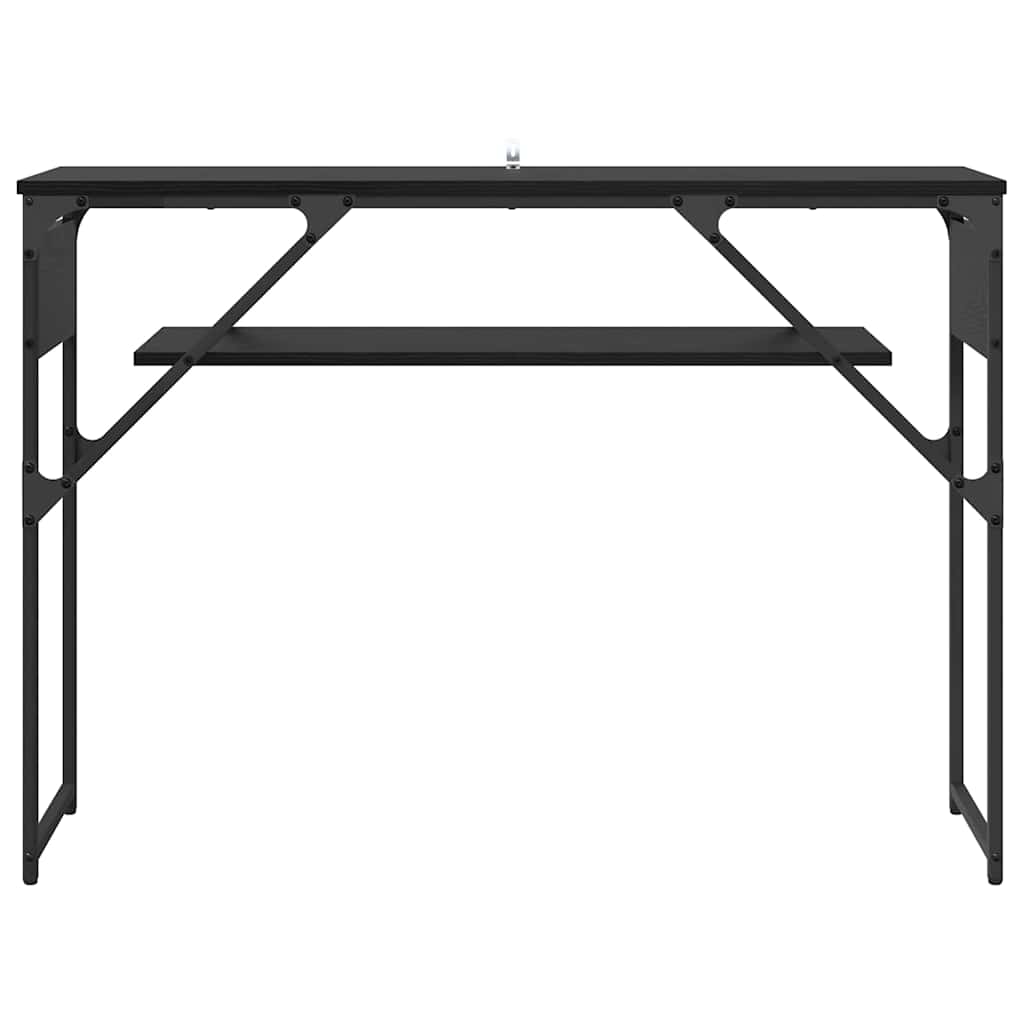Konsolentisch Schwarz Eichen-Optik 105x30x75cm Holzwerkstoff