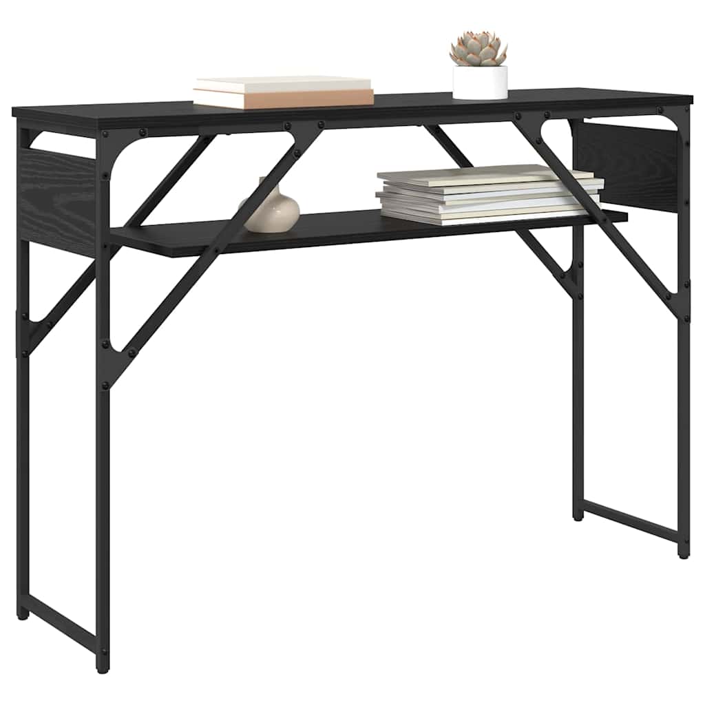 Konsolentisch Schwarz Eichen-Optik 105x30x75cm Holzwerkstoff