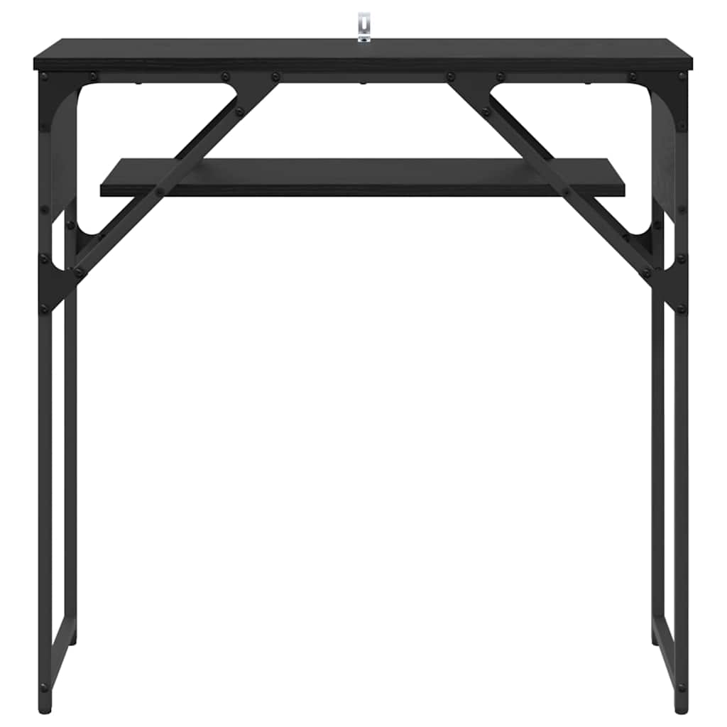Konsolentisch Schwarz Eichen-Optik 75x30x75cm Holzwerkstoff