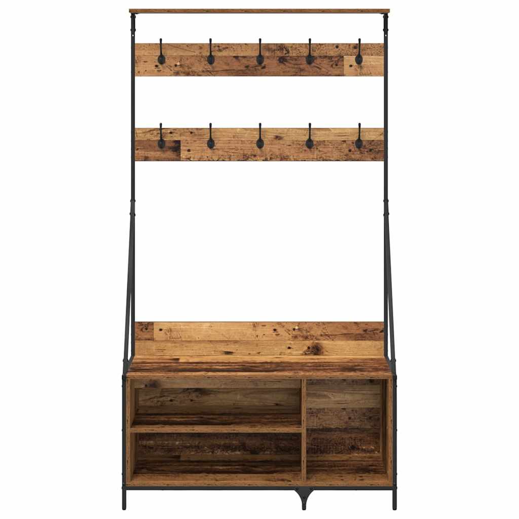Kleiderständer Altholz 100 x 41 x 184 cm Holzwerkstoff