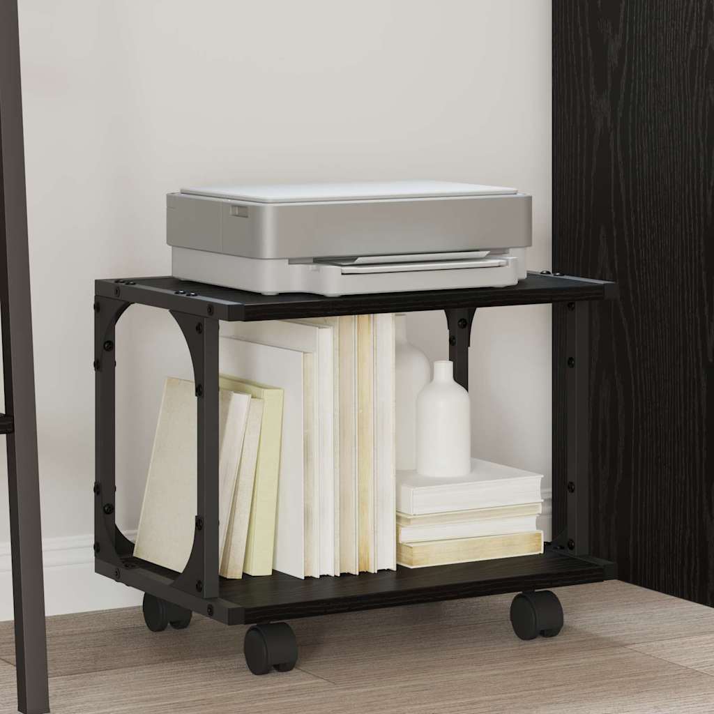 Printer Stand Black Oak-Look 41 x 28 x 33.5 cm