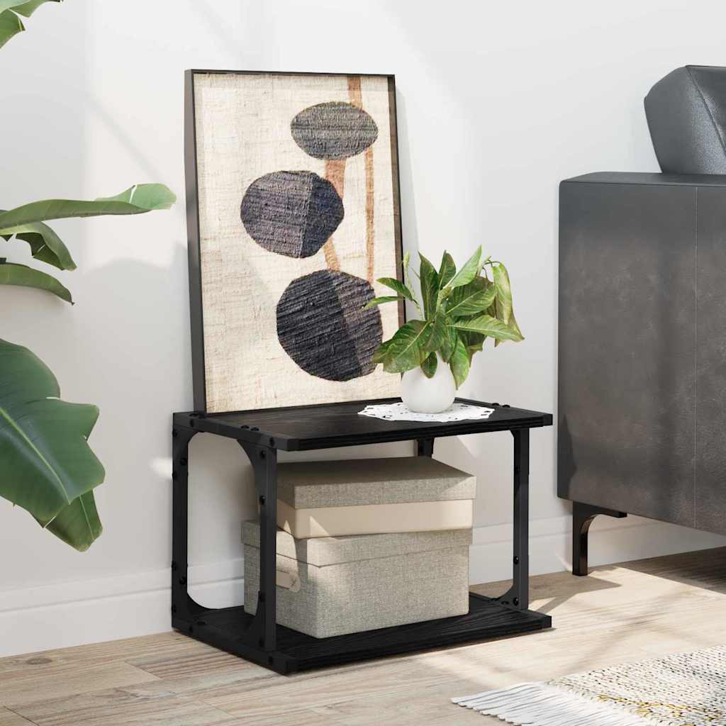 Printer Stand Black Oak-Look 41 x 28 x 33.5 cm