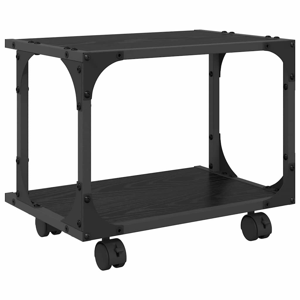 Printer Stand Black Oak-Look 41 x 28 x 33.5 cm