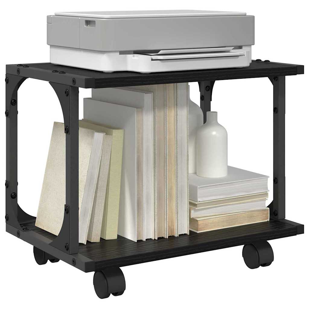 Printer Stand Black Oak-Look 41 x 28 x 33.5 cm