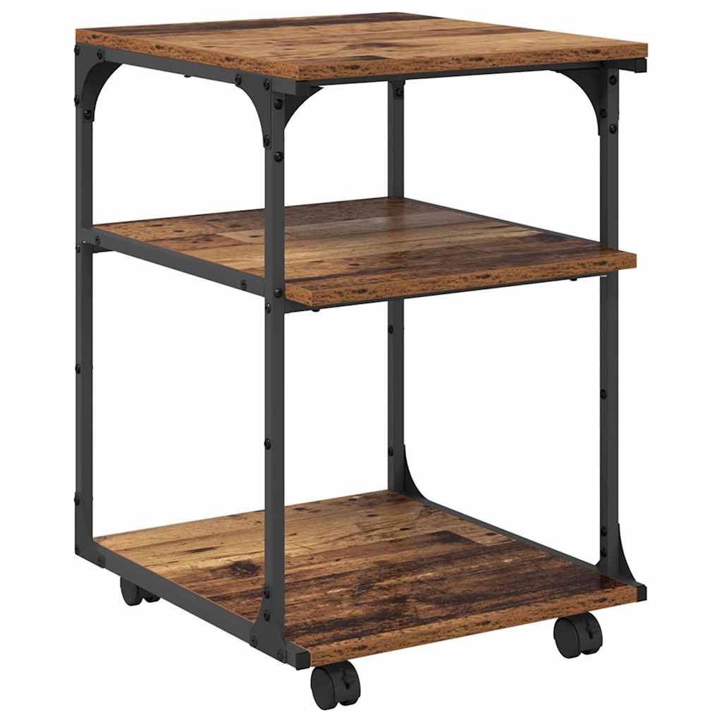 Meuble d'imprimante bois recyclé 43 x 48 x 64 cm Bois manufacturé