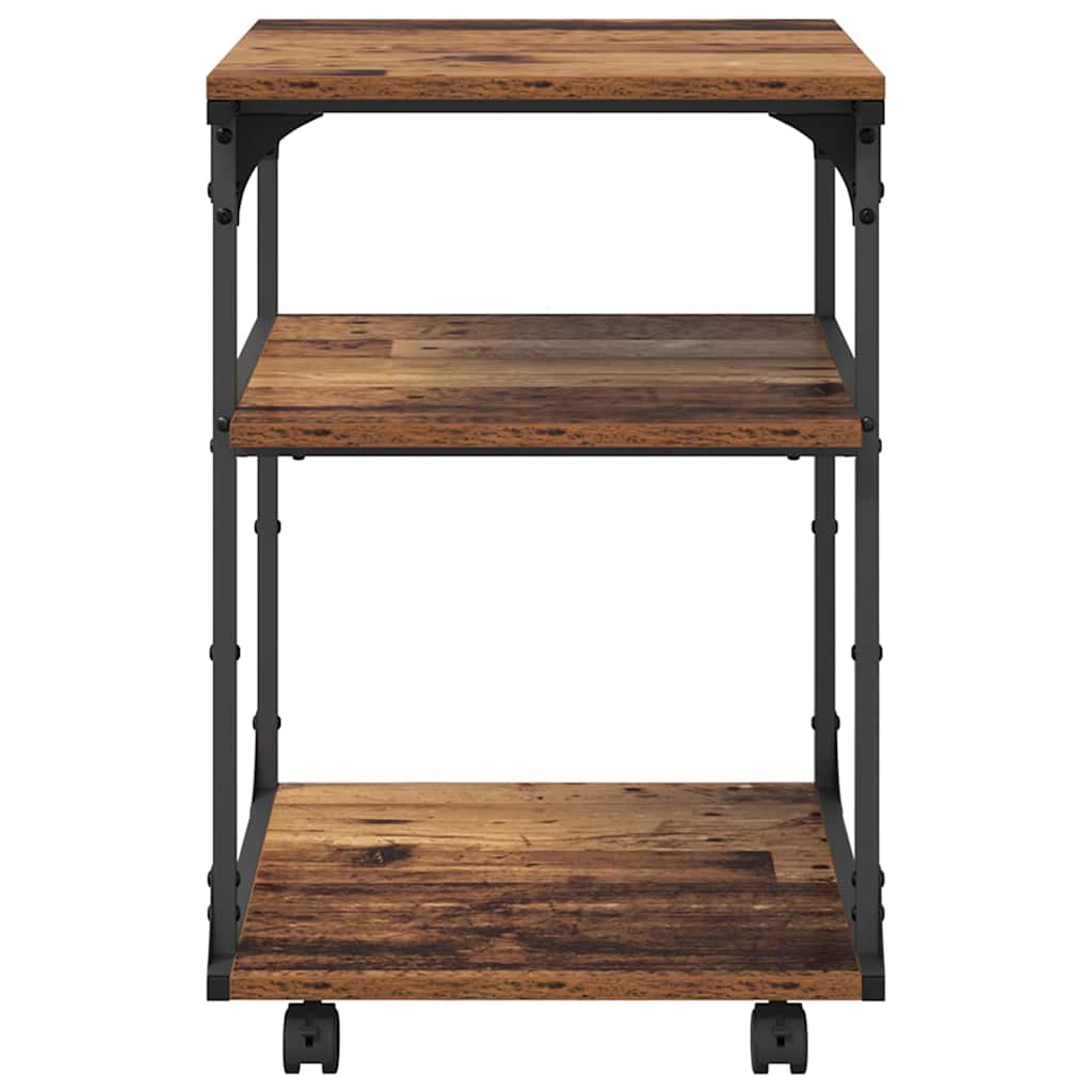 Meuble d'imprimante bois recyclé 43 x 48 x 64 cm Bois manufacturé