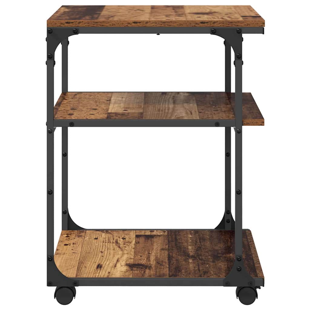 Meuble d'imprimante bois recyclé 43 x 48 x 64 cm Bois manufacturé